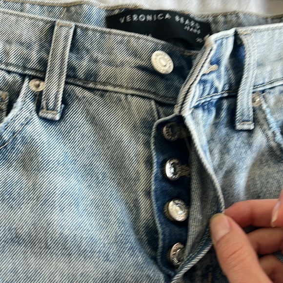 Veronica Beard Jeans Denim Short Size 25/0 pebble stone - Picture 10 of 16